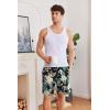 Ekouaer Men’s Pajama Shorts Soft Sleepwear Bottoms Elastic Waistband Loungewear Breathable Men Shorts with Pockets(Tropical Flowers)