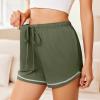 Ekouaer Pajama Shorts for Women 2026 Soft Sleep Shorts Casual Lounge Pants Comfy Pj Pants with Pockets(Army Green)