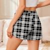 Ekouaer Pajama Shorts for Women 2026 Soft Sleep Shorts Casual Lounge Pants Comfy Pj Pants with Pockets(Black Plaid)