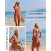 Ekouaer Rompers for Women Summer Casual Sleeveless Spaghetti Strap Jumpsuit Ribbed Shorts Overalls with Pockets(Caramel)