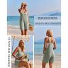 Ekouaer Rompers for Women Summer Casual Sleeveless Spaghetti Strap Jumpsuit Ribbed Shorts Overalls with Pockets(Light Green)