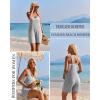 Ekouaer Rompers for Women Summer Casual Sleeveless Spaghetti Strap Jumpsuit Ribbed Shorts Overalls with Pockets(Light Grey)