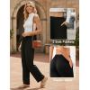Ekouaer Soft Pajama Pants for Women, Elastic Waist Casual Lounge Yoga Pj Bottoms with Pockets(Black)