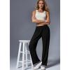Ekouaer Soft Pajama Pants for Women, Elastic Waist Casual Lounge Yoga Pj Bottoms with Pockets(Black Grey)