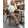 Ekouaer Soft Pajama Pants for Women, Elastic Waist Casual Lounge Yoga Pj Bottoms with Pockets(Black Leopard)