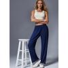 Ekouaer Soft Pajama Pants for Women, Elastic Waist Casual Lounge Yoga Pj Bottoms with Pockets(Navy Blue)