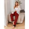 Ekouaer Soft Pajama Pants for Women, Elastic Waist Casual Lounge Yoga Pj Bottoms with Pockets(Red Black Plaid)