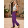 Ekouaer Soft Pajama Pants for Women, Elastic Waist Casual Lounge Yoga Pj Bottoms with Pockets(Wineberry)
