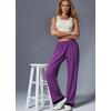 Ekouaer Soft Pajama Pants for Women, Elastic Waist Casual Lounge Yoga Pj Bottoms with Pockets(Wineberry)