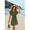 Ekouaer Women’s Cover Ups Casual Swimsuit Coverups Flowy Tie Waist Beach Cover Up Dress(Army Green)