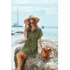 Ekouaer Women’s Cover Ups Casual Swimsuit Coverups Flowy Tie Waist Beach Cover Up Dress(Army Green)