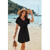 Ekouaer Women’s Cover Ups Casual Swimsuit Coverups Flowy Tie Waist Beach Cover Up Dress(Black)