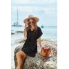 Ekouaer Women’s Cover Ups Casual Swimsuit Coverups Flowy Tie Waist Beach Cover Up Dress(Black)