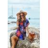 Ekouaer Women’s Cover Ups Casual Swimsuit Coverups Flowy Tie Waist Beach Cover Up Dress(Black Red Leaf)