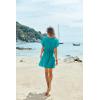 Ekouaer Women’s Cover Ups Casual Swimsuit Coverups Flowy Tie Waist Beach Cover Up Dress(Blue Green)