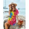 Ekouaer Women’s Cover Ups Casual Swimsuit Coverups Flowy Tie Waist Beach Cover Up Dress(Colored Tie Dye)