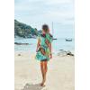 Ekouaer Women’s Cover Ups Casual Swimsuit Coverups Flowy Tie Waist Beach Cover Up Dress(Green Black Leaf)