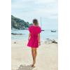 Ekouaer Women’s Cover Ups Casual Swimsuit Coverups Flowy Tie Waist Beach Cover Up Dress(Hot Pink)