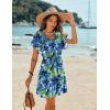 Ekouaer Women’s Cover Ups Casual Swimsuit Coverups Flowy Tie Waist Beach Cover Up Dress(Indigo Ink Bloom)