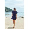 Ekouaer Women’s Cover Ups Casual Swimsuit Coverups Flowy Tie Waist Beach Cover Up Dress(Navy Blue)