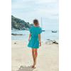 Ekouaer Women’s Cover Ups Casual Swimsuit Coverups Flowy Tie Waist Beach Cover Up Dress(Peacock Blue)