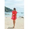 Ekouaer Women’s Cover Ups Casual Swimsuit Coverups Flowy Tie Waist Beach Cover Up Dress(Rose Tie Dye)