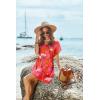 Ekouaer Women’s Cover Ups Casual Swimsuit Coverups Flowy Tie Waist Beach Cover Up Dress(Rose Tie Dye)