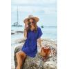 Ekouaer Women’s Cover Ups Casual Swimsuit Coverups Flowy Tie Waist Beach Cover Up Dress(Sapphire Blue)