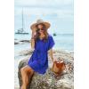 Ekouaer Women’s Cover Ups Casual Swimsuit Coverups Flowy Tie Waist Beach Cover Up Dress(Snorkel Blue)