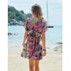 Ekouaer Women’s Cover Ups Casual Swimsuit Coverups Flowy Tie Waist Beach Cover Up Dress(Tropical Leaf)