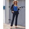 Ekouaer Women’s Lace Silk Satin Pajama Tank Tops V Neck Camisole Soft Spaghetti Strap Tops Loose Sleepwear S-3XL(Sapphire Blue)