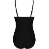 Ekouaer Women’s One Piece Swimsuit Ruched Tummy Control Bathing Suits Vintage Retro Push Up Swimwear(Black)