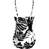 Ekouaer Women’s One Piece Swimsuit Ruched Tummy Control Bathing Suits Vintage Retro Push Up Swimwear(Black Leaves)
