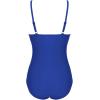 Ekouaer Women’s One Piece Swimsuit Ruched Tummy Control Bathing Suits Vintage Retro Push Up Swimwear(Blue)