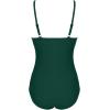Ekouaer Women’s One Piece Swimsuit Ruched Tummy Control Bathing Suits Vintage Retro Push Up Swimwear(Dark Green)