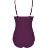 Ekouaer Women’s One Piece Swimsuit Ruched Tummy Control Bathing Suits Vintage Retro Push Up Swimwear(Deep Purple)