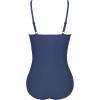 Ekouaer Women’s One Piece Swimsuit Ruched Tummy Control Bathing Suits Vintage Retro Push Up Swimwear(Navy)