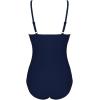 Ekouaer Women’s One Piece Swimsuit Ruched Tummy Control Bathing Suits Vintage Retro Push Up Swimwear(Navy Blue)
