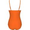 Ekouaer Women’s One Piece Swimsuit Ruched Tummy Control Bathing Suits Vintage Retro Push Up Swimwear(Orange)