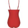 Ekouaer Women’s One Piece Swimsuit Ruched Tummy Control Bathing Suits Vintage Retro Push Up Swimwear(Red)