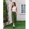 Ekouaer Womens Pajama Pants Wide Leg Capri Yoga Pants Lounge Comfy Sleep Pj Bottoms with Pockets(Army)