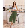 Ekouaer Womens Pajama Pants Wide Leg Capri Yoga Pants Lounge Comfy Sleep Pj Bottoms with Pockets(Army)