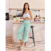 Ekouaer Womens Pajama Pants Wide Leg Capri Yoga Pants Lounge Comfy Sleep Pj Bottoms with Pockets(Blue Flowers)