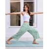 Ekouaer Womens Pajama Pants Wide Leg Capri Yoga Pants Lounge Comfy Sleep Pj Bottoms with Pockets(Blue Flowers)
