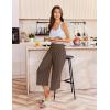 Ekouaer Womens Pajama Pants Wide Leg Capri Yoga Pants Lounge Comfy Sleep Pj Bottoms with Pockets(Brownie)