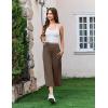 Ekouaer Womens Pajama Pants Wide Leg Capri Yoga Pants Lounge Comfy Sleep Pj Bottoms with Pockets(Brownie)