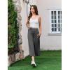 Ekouaer Womens Pajama Pants Wide Leg Capri Yoga Pants Lounge Comfy Sleep Pj Bottoms with Pockets(Charcoal Heather)