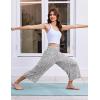 Ekouaer Womens Pajama Pants Wide Leg Capri Yoga Pants Lounge Comfy Sleep Pj Bottoms with Pockets(Grey Stars)