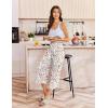 Ekouaer Womens Pajama Pants Wide Leg Capri Yoga Pants Lounge Comfy Sleep Pj Bottoms with Pockets(Pink Flowers)