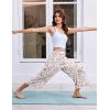 Ekouaer Womens Pajama Pants Wide Leg Capri Yoga Pants Lounge Comfy Sleep Pj Bottoms with Pockets(Pink Flowers)